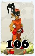 Um personagem do jogo Dofus, Roublard-Ar, de nivel 106