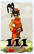 Um personagem do jogo Dofus, Roublard-Ar, de nivel 111