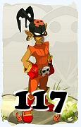 Un personnage du jeu Dofus, Roublard-Air, au niveau 117