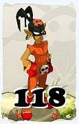 Um personagem do jogo Dofus, Roublard-Ar, de nivel 118