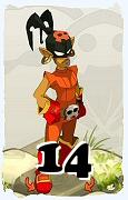 Um personagem do jogo Dofus, Roublard-Ar, de nivel 14