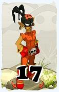 Um personagem do jogo Dofus, Roublard-Ar, de nivel 17