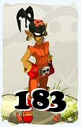 Um personagem do jogo Dofus, Roublard-Ar, de nivel 183