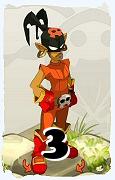 Um personagem do jogo Dofus, Roublard-Ar, de nivel 3