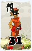 Un personnage du jeu Dofus, Roublard-Air, au niveau 31