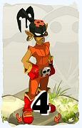 Um personagem do jogo Dofus, Roublard-Ar, de nivel 4