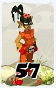 Um personagem do jogo Dofus, Roublard-Ar, de nivel 57