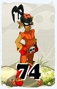 A Dofus character, Rogue-Air, by level 74