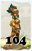 Un personnage du jeu Dofus, Sram-Air, au niveau 104