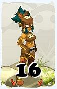 Un personnage du jeu Dofus, Roublard-Air, au niveau 16