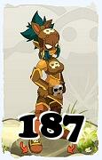 Un personnage du jeu Dofus, Roublard-Air, au niveau 187