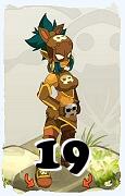 Un personnage du jeu Dofus, Sadida-Air, au niveau 19