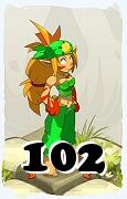 Um personagem do jogo Dofus, Sacrier-Ar, de nivel 102