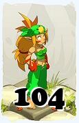 Um personagem do jogo Dofus, Sacrier-Ar, de nivel 104