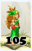 Um personagem do jogo Dofus, Sacrier-Ar, de nivel 105