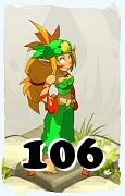 Um personagem do jogo Dofus, Sadida-Ar, de nivel 106