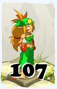 Un personnage du jeu Dofus, Sadida-Air, au niveau 107