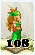 Un personaje del juego Dofus, Sacrógrito-Aire, de nivel 108