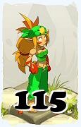 Um personagem do jogo Dofus, Sacrier-Ar, de nivel 115