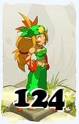 Um personagem do jogo Dofus, Sacrier-Ar, de nivel 124