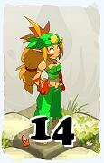 A Dofus character, Sacrier-Air, by level 14