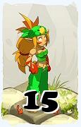 Um personagem do jogo Dofus, Sacrier-Ar, de nivel 15