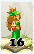 Um personagem do jogo Dofus, Sacrier-Ar, de nivel 16