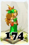 Um personagem do jogo Dofus, Sacrier-Ar, de nivel 174