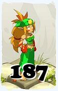 Um personagem do jogo Dofus, Sacrier-Ar, de nivel 187