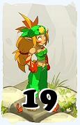 Um personagem do jogo Dofus, Sacrier-Ar, de nivel 19