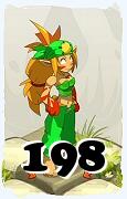 Um personagem do jogo Dofus, Sacrier-Ar, de nivel 198