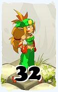 Um personagem do jogo Dofus, Sacrier-Ar, de nivel 32