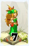 Um personagem do jogo Dofus, Sacrier-Ar, de nivel 7