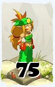 Um personagem do jogo Dofus, Sacrier-Ar, de nivel 75