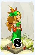 Um personagem do jogo Dofus, Sacrier-Ar, de nivel 8