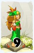 Um personagem do jogo Dofus, Sacrier-Ar, de nivel 9