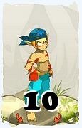 Um personagem do jogo Dofus, Sacrier-Ar, de nivel 10