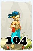 Um personagem do jogo Dofus, Sacrier-Ar, de nivel 104