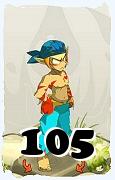 Um personagem do jogo Dofus, Sacrier-Ar, de nivel 105