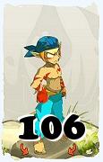 Um personagem do jogo Dofus, Sacrier-Ar, de nivel 106