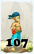 Um personagem do jogo Dofus, Sacrier-Ar, de nivel 107