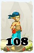 Um personagem do jogo Dofus, Ecaflip-Ar, de nivel 108