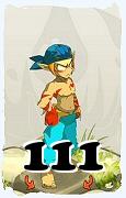 Um personagem do jogo Dofus, Sacrier-Ar, de nivel 111