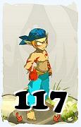 Um personagem do jogo Dofus, Sacrier-Ar, de nivel 117