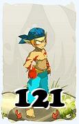 Um personagem do jogo Dofus, Sacrier-Ar, de nivel 121