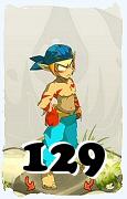 Um personagem do jogo Dofus, Sacrier-Ar, de nivel 129