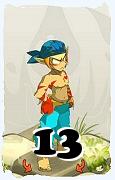 Um personagem do jogo Dofus, Sacrier-Ar, de nivel 13