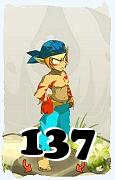 Um personagem do jogo Dofus, Sacrier-Ar, de nivel 137