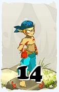 Um personagem do jogo Dofus, Sacrier-Ar, de nivel 14