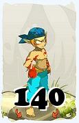 Um personagem do jogo Dofus, Sacrier-Ar, de nivel 140